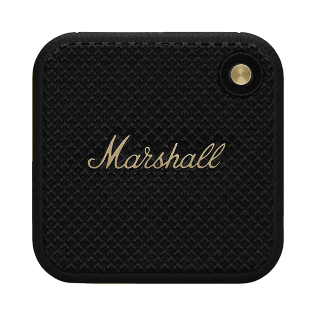 Open Box - Marshall Willen Portable Bluetooth Speaker - Waterproof IP67, Black/Brass, Bluetooth 5.1