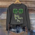 thumbnail image 5 of VKOYWKM Chandails de la Saint-Patrick à Manches Longues, Col Rond, Chandails à Enfiler, Hauts, Graphique « Lucky Four Leaf », Chandails de la Saint-Patty Cadeaux pour Dat, 5 of 5