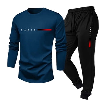 Men's Suit Set for Daily Casualwear Fashion Tracksuit with Long Sleeve Hoodie and Jogger Pants Comfortable All-Season for Everyday Athleisure