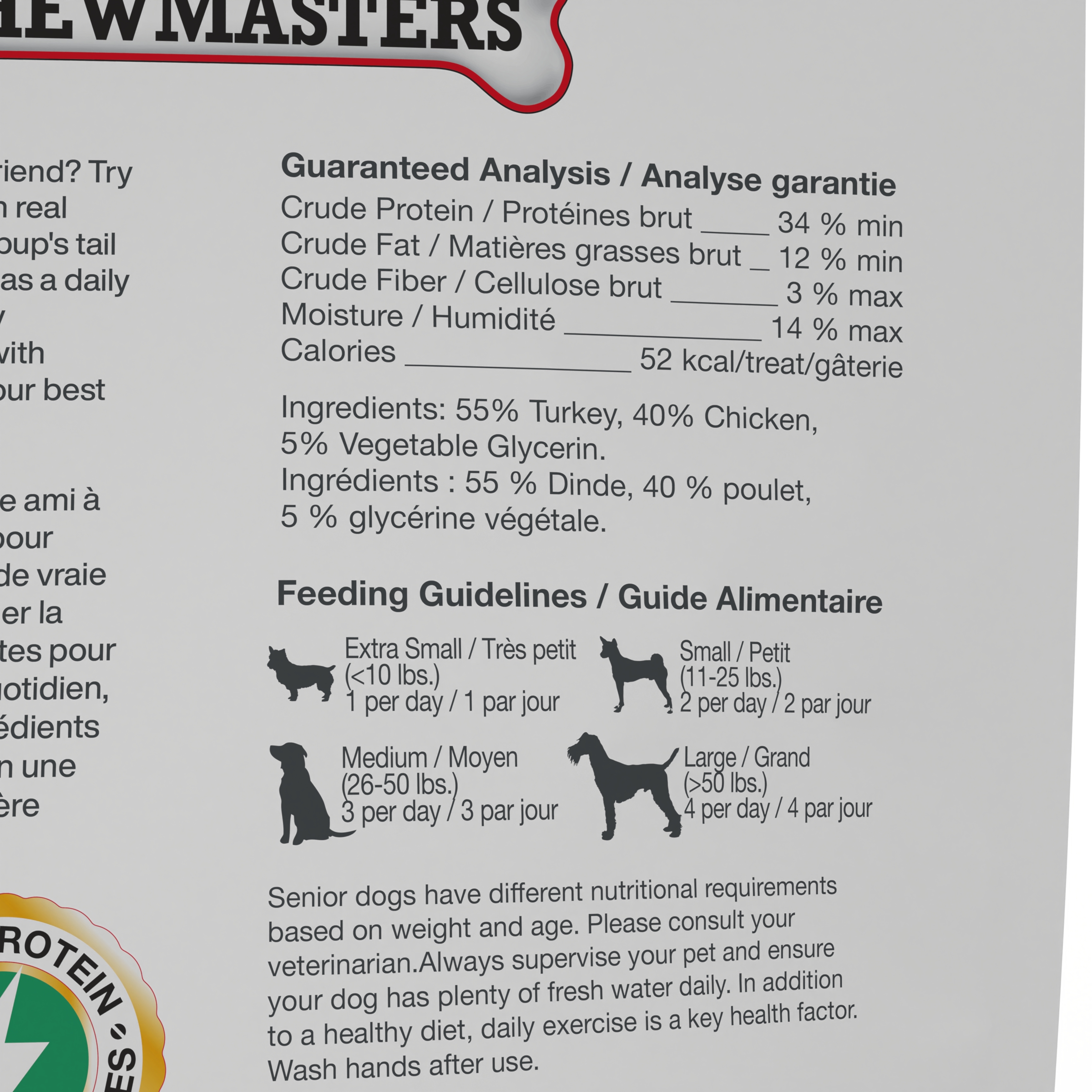 Friandises pour chiens Chewmasters, filets de dinde de 454 g