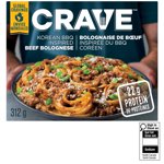 CRAVE Korean BBQ Repas surgelés de boeuf inspiré, 312 g Boîte, CRAVE Coréen BBQ Repas surgelés de boeuf inspiré, 312 g Boîte