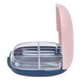 thumbnail image 4 of 3PCS Medicine Container 4 Compartment Portable Sealing Medicine Organizer Box Jewelry Blue Earring Storage Box, 4 of 14