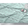 thumbnail image 3 of Soimoi Green Modal Satin Fabric Sketch Guitar Musical Instrument Decor Fabric Printed Yard 42 Inch Wide, 3 of 3