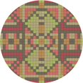 thumbnail image 1 of Ahgly Company Tapis Rond Lavable en Machine Intérieur Transitionnel Marron Sienne, 4 Pieds Rond, 1 of 7