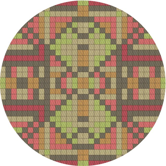 Ahgly Company Tapis Rond Lavable en Machine Intérieur Transitionnel Marron Sienne, 4 Pieds Rond