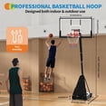 thumbnail image 3 of Portable Basketball Hoop,48"/52" Shatterproof Backboard,4.92-10ft Quick Adjustable Basketball Goal System,Mobile Stand with Wheels & Weighted Base for Backyard,Driveway,Court, 3 of 9
