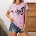 thumbnail image 1 of YLHFASHION T-shirt à Manches Courtes pour Femmes, Couleur Unie, Coupe Ample, Col Rond, Imprimé, Liquidation, T-shirt à Manches Courtes pour Femmes, 1 of 4