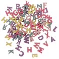 thumbnail image 1 of 100Pcs Small Wooden Craft alphabet and letters Wood Cutouts, Colorful Wood Letters Puzzles for Sign Crafts & Wall Room Decorative Signs, 1 of 8