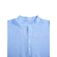 thumbnail image 4 of FOCUSNORM Men's Long Sleeve T-Shirt Loose Fit Tops Solid Color Blouse, 4 of 7