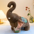 thumbnail image 3 of Plush Stuffed Toys Cartoon Elephant Doll Early Educational Development Toy  Gray 40cm, 3 of 8