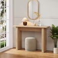 thumbnail image 3 of Wirrytor 43-Inch Square Oak Console Table for Entryway, Classic Entryway Table, Tables Narrow Long, Sofa Tables for Living Room, Behind The Couch Table,Entryway Table for Entrance, Hallway Table, 3 of 9