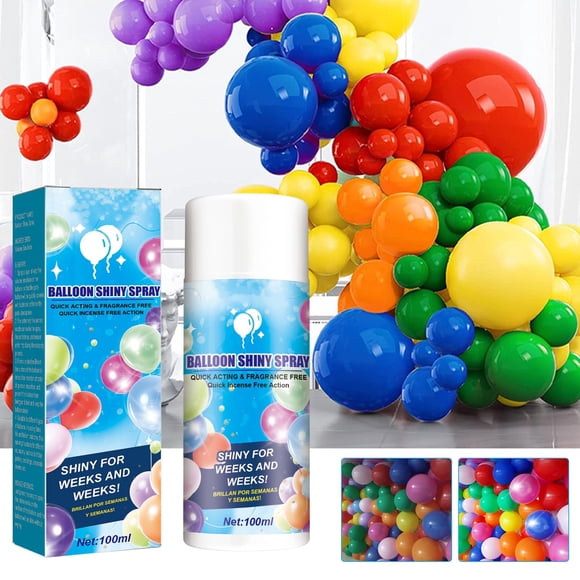 Tanxxt Ballons en Solde Ballons Brillants en Vaporisateur Vaporisateur à Haute Brillance pour Ballons en Latex Ballon en Vaporisateur Brillant Ballons en Latex Ballons de Fête Vaporisateur Brillant pour Anniversaires Mariages Noël (100 ml)