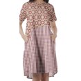 thumbnail image 3 of Moomaya Printed Loose A-Line Dress With Pockets Short Sleeve Dresses Women, 3 of 4