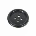 thumbnail image 2 of Mibo 12pcs Round Melamine Buttons with Rim - 24L(15mm) - 4 Hole - Black, 2 of 2