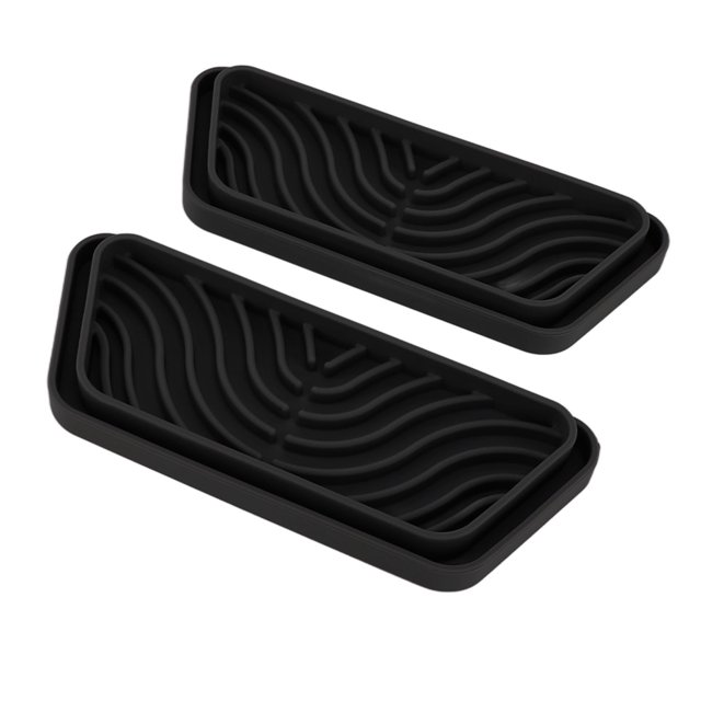2 Pack Cuttable Refrigerator Drip Catcher, Water Absorbent Fridge Water Dispenser Drip Tray, Silicone Refrigerator Drip Tray Catcher for for Samsungs Fridge Accessories