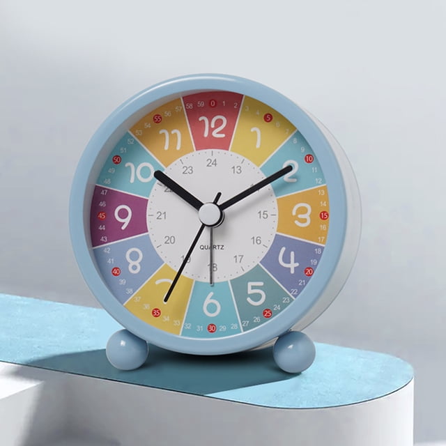 zanvin Cadeau de Vacances, Réveil, Réveil pour Enfants, Réveil Analogique, Sans Tic-Tac, Réveil Éducatif, Réveil à Quartz pour Enfants