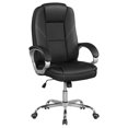 thumbnail image 1 of Costway Leather Office Chair Ergonomic Executive Chair with Rocking Backrest Black, 1 of 9