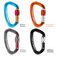 thumbnail image 4 of Amdohai 25KN Screw Locking Gate Carabiner Heavy Duty D-shape Buckle Pack D-ring Carabiner Climbing Rappelling Canyoning Hammock Locking Clip, 4 of 8