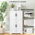 thumbnail image 4 of HOMCOM Kitchen Pantry Cabinet Pantry Storage Cabinet with Barn Doors White, 4 of 10
