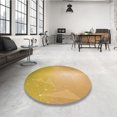 thumbnail image 4 of Ahgly Company Tapis d'Intérieur Lavables en Machine Rectangle Transitionnel Jaune Safran, 5' x 8', 4 of 7