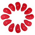 thumbnail image 4 of facefd 12 Pieces Waterproof PU Leather Golf Iron Head Cover Headcover Set Red, 4 of 5