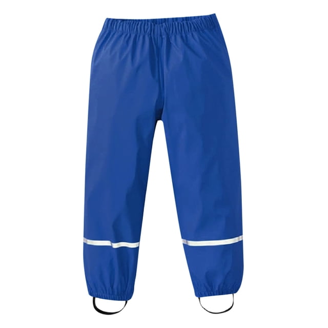 MIASHUI Pantalon de Pluie pour Enfants Imperméable Pantalon de Randonnée Coupe-Vent Léger par-Dessus, Bleu, 1-2 Ans