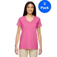 thumbnail image 1 of Gildan T-Shirt Col en V en Coton Épais pour Femmes - G500VL (Lot de 2), 1 of 1