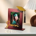 thumbnail image 4 of Graduation Photo Frame 2026 Vertical Wooden Tabletop Display With Acrylic Insert Hat And Tassel Decor, 4 of 5