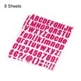 thumbnail image 3 of Uxcell 1 inch Self Adhesive Waterproof Vinyl Letter Number Sticker Set, 8 Sheet Fuchsia, 3 of 6