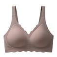 thumbnail image 4 of Women's Seamless Wireless Bra - Full Coverage, Padded, V Neck, Nylon Spandex, Comfortable Daily & Sleepwear, 4 of 8