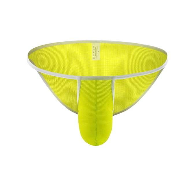Fridja Men's Summer Breathable Mesh Solid Color Thong Charming Mesh Breathable Panties for Sports Performance