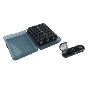 3 Temps par jour 7 Organisateur de la pilule de jour 21 Grille Portable Pill Organizer Travel Medicine Container Black Black Shell