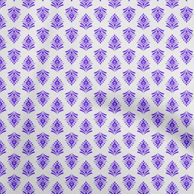 oneOone Silk Tabby Purple Fabric Asian Block Fabric For Sewing Printed Craft Fabric By The Yard 42 Inch Wide