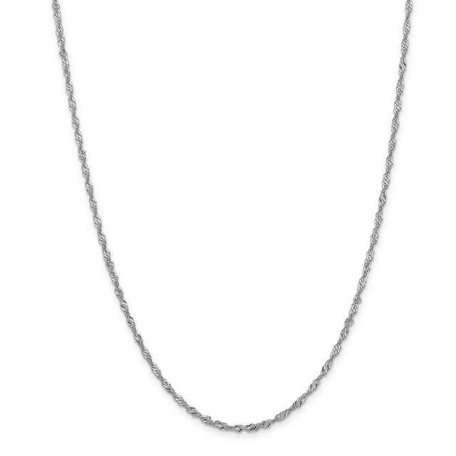 Chaîne Singapour en Or Blanc 14K 2.0mm 20 Pouces