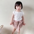 thumbnail image 4 of Robes Filles Tutu Été Pompon Couleur Unie Jupe Fesses Robe Fille Beige 12-18, 4 of 4