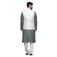 thumbnail image 3 of Atasi Ensemble Kurta Pyjama Indien pour Hommes, Veste Imprimée Classique Décontractée, 3 of 5