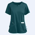 thumbnail image 2 of RKSTN Women's Short Sleeve V-Neck Pocket Care Workers Tops, 2 of 4