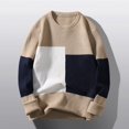 thumbnail image 2 of Men's Winter Wool Blend Sweater Coat Round Neck Pullover Top All Matching Versatile Layering Piece, 2 of 5