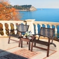 thumbnail image 1 of Gymax 3PCS Rattan Patio Chair & Table Set Outdoor Furniture Set w/ Wooden Frame, 1 of 10