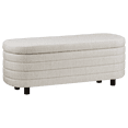 thumbnail image 1 of Bouclair Pouf en Tissu Avoine avec Rangement, 1 of 7