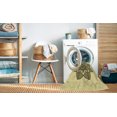 thumbnail image 2 of Ahgly Company Tapis de Zone Rond d'Intérieur Lavable à la Machine, Style Transitionnel, Or de Récolte, 4 Pieds Rond, 2 of 7