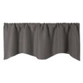 thumbnail image 2 of veasfak Pub Cafe Kitchen Short Solid Color Window Curtain Panel Valance 1 Panel 132x46cm Deep Grey, 2 of 7