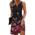 thumbnail image 1 of Robe Décontractée pour Femmes Robe Ample Décontractée à la Mode Rétro Imprimée Sans Manches à Col en V Robe Courte Sans Manches à Col en V Robe Sans Manches pour Femmes, 1 of 6