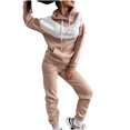 thumbnail image 1 of Long Sleeve Tops Ladies Fashion Slim Sports Long Sleeve Two-piece Color Block Sweatshirt Set, 1 of 5