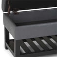 thumbnail image 4 of Trent Home 44 " W Storage Ottoman Bench in Stone Gray Faux Leather, 4 of 6