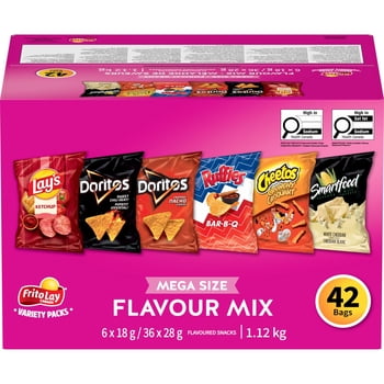 Frito-Lay Flavour Mix Snacks Variety Pack 42 bags
