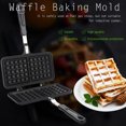 thumbnail image 2 of Home Bakery Non-stick Waffle Maker Heating waffle mold Plate Waffle Press Mold Pan Mould Tray Baking Tool, 2 of 8