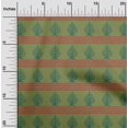 thumbnail image 1 of oneOone Organic Cotton Voile Fabric Chevron & Tree Block Printed Fabric 1 Yard 42 Inch Wide, 1 of 4