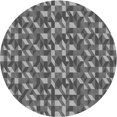 thumbnail image 1 of Ahgly Company Tapis Rond Lavable en Machine Intérieur Transitionnel Gris Foncé, 5 Pieds Rond, 1 of 7
