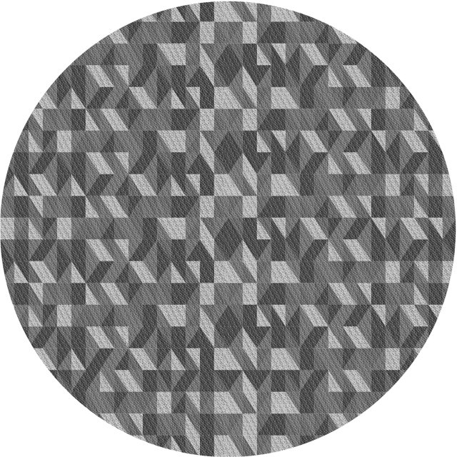 Ahgly Company Tapis Rond Lavable en Machine Intérieur Transitionnel Gris Foncé, 5 Pieds Rond